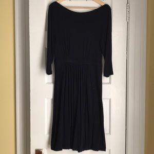 Navy jersey knit dress